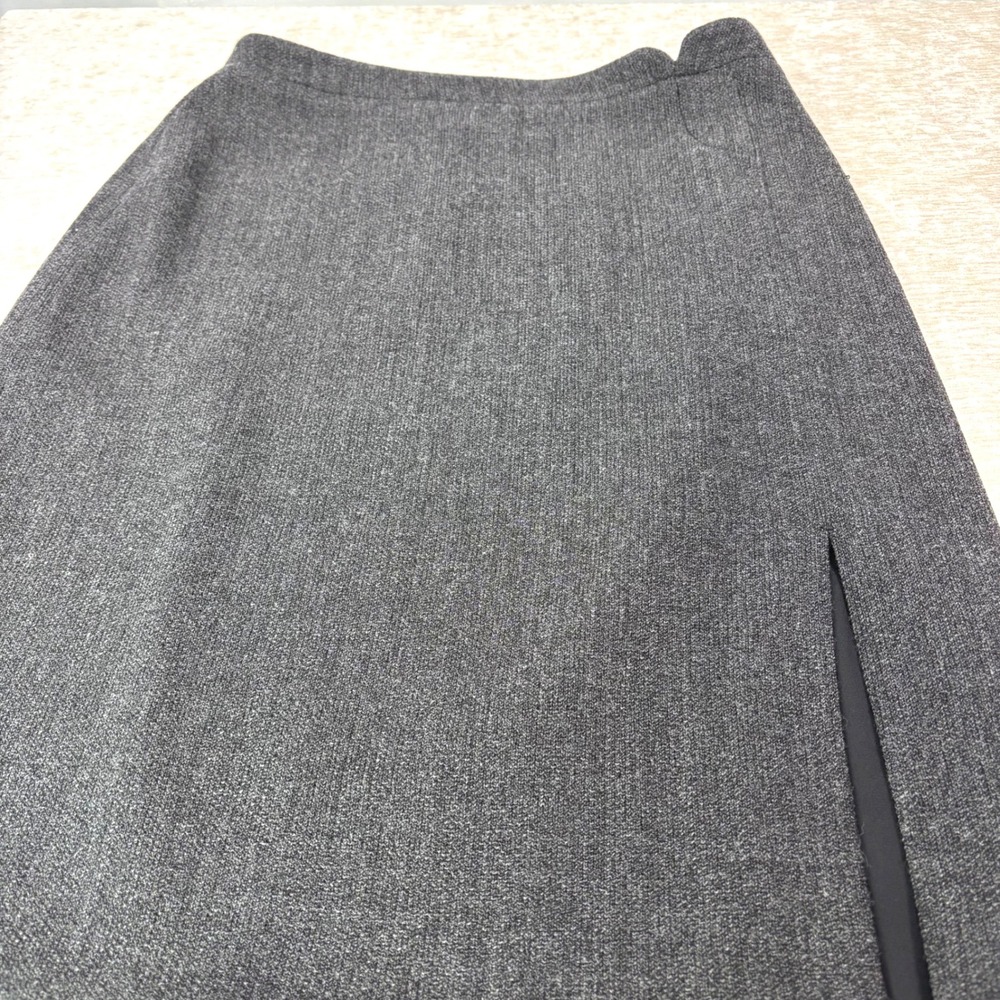 Armani Collezioni 100% Wool Lined Pencil Skirt Gray Womens Sz 12 EUC